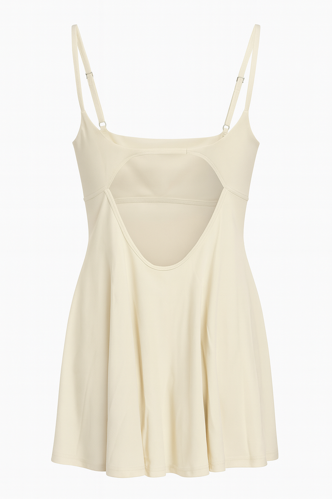 VEKAM Robe de sport à bretelles - Beige