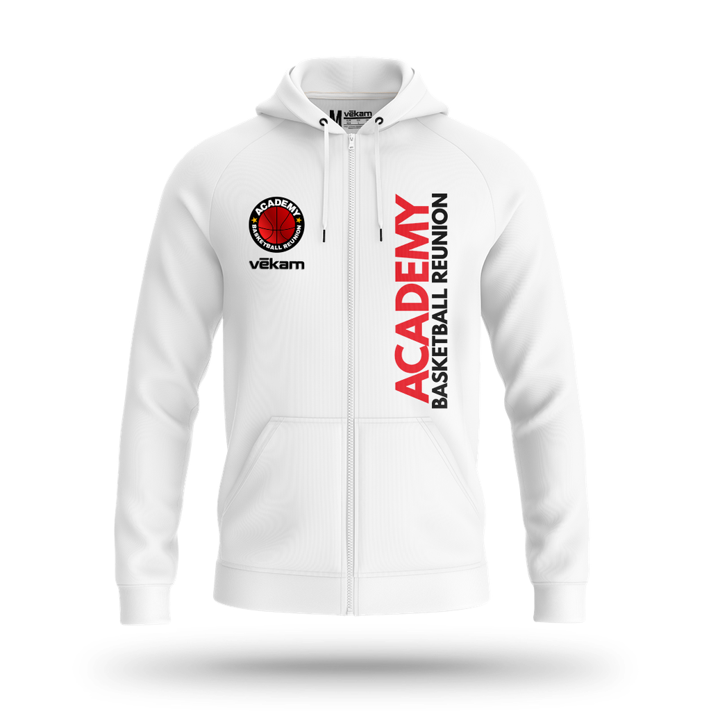 ABR Veste de survêtement à capuche - Blanc