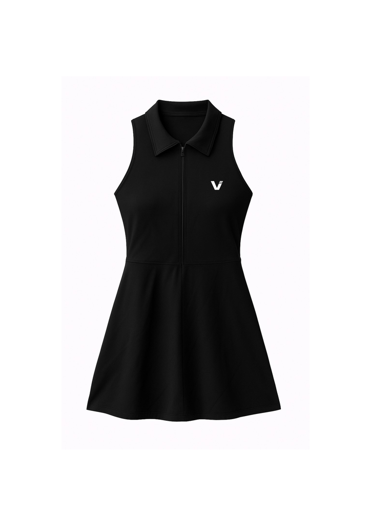 VEKAM Robe de sport Polo - Noir